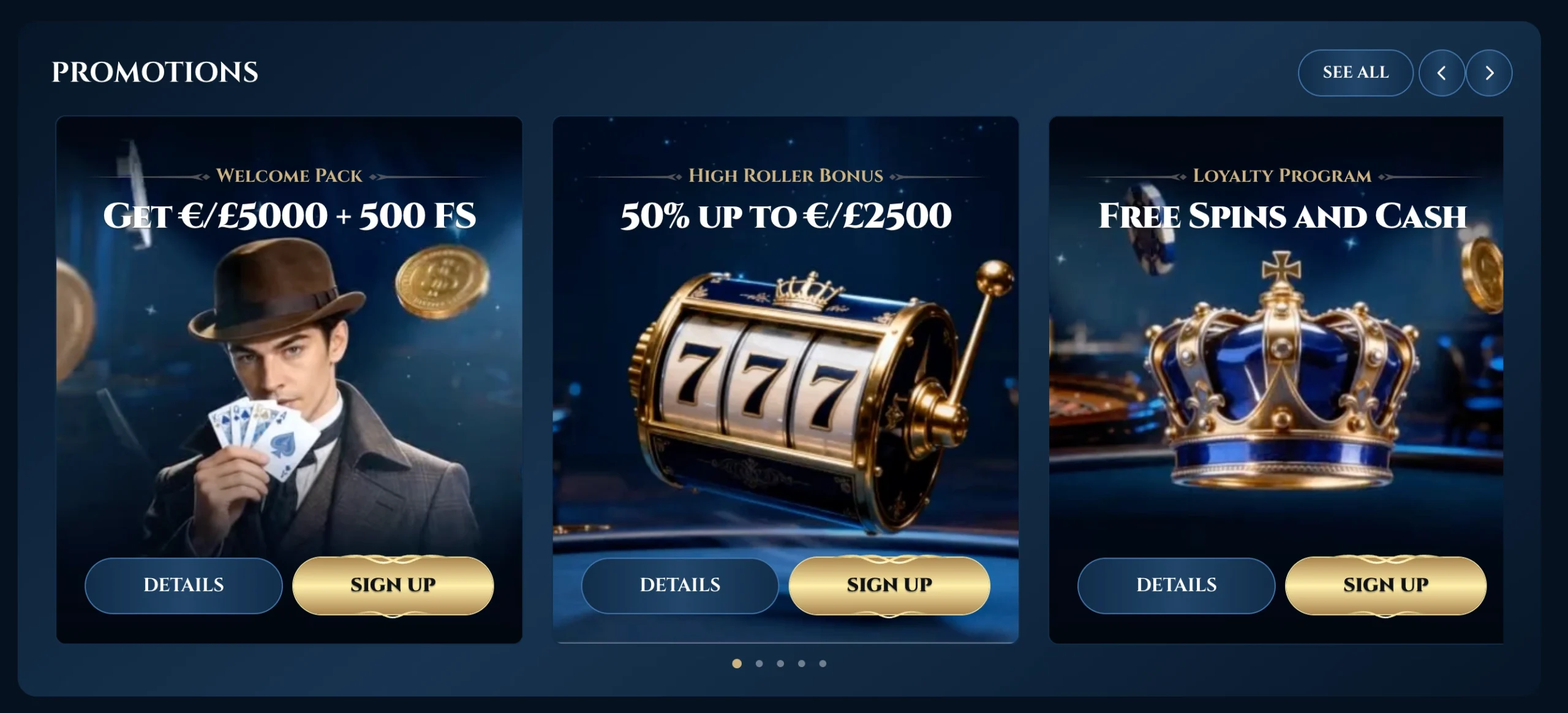 Promoções — Bónus e rodadas grátis